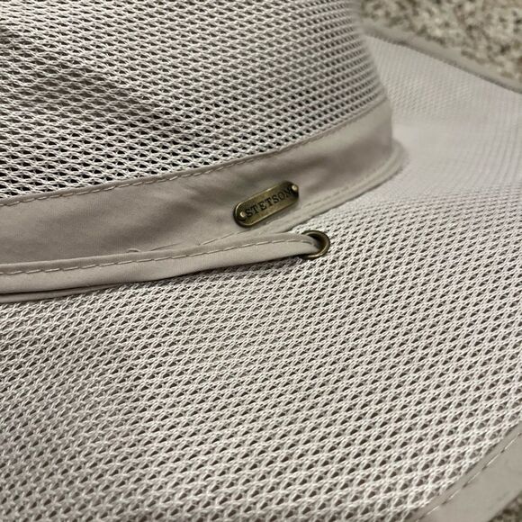 Stetson Beige Mesh Sun Hat - Picture 2 of 3